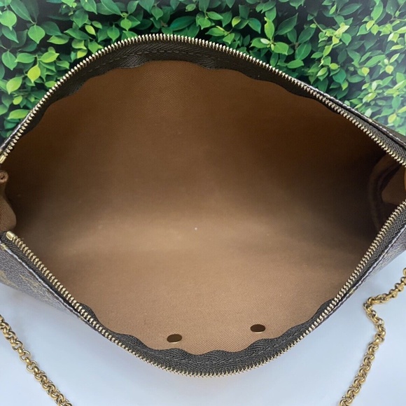β€οΈβπ©ΉSOLDβ€οΈβπ©Ή Louis Vuitton Eva Monogram Chain Clutch Purse Crossbody (AA3102) - Picture 9 of 16